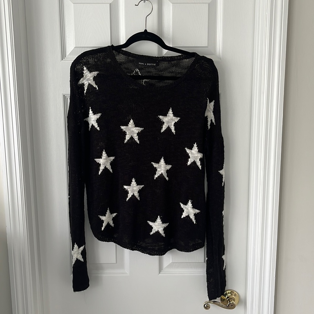 Black Sweater with White Stars
